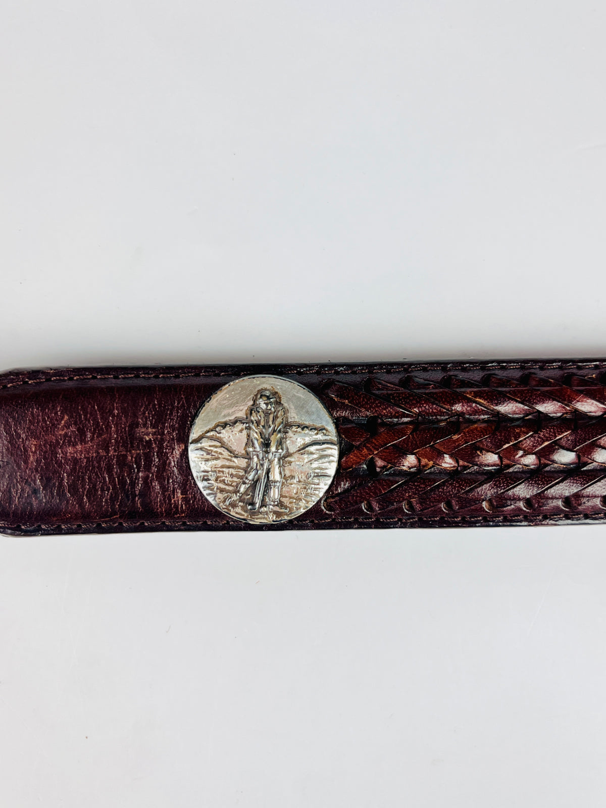 Vintage Brown Leather Brighton Golf Belt