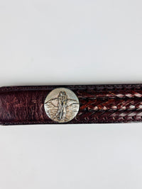 Vintage Brown Leather Brighton Golf Belt