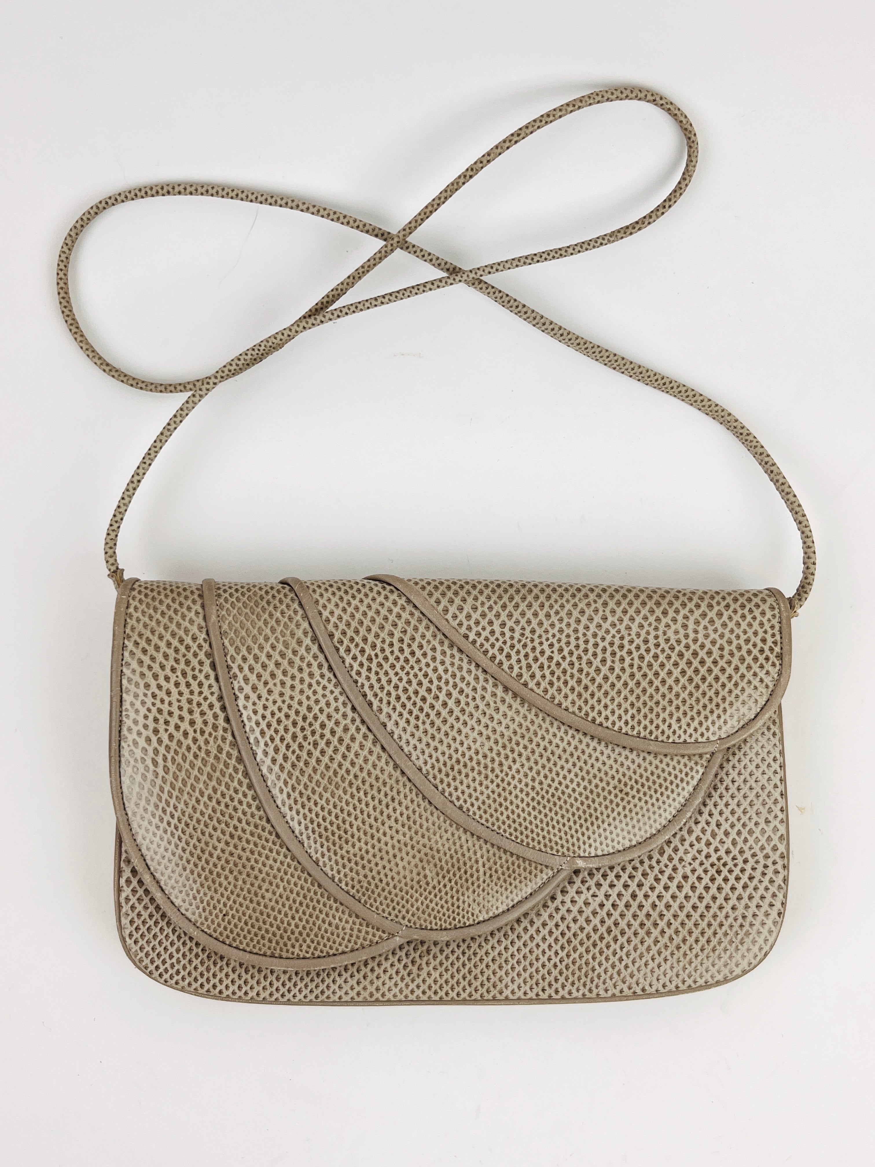 menotti | Bags | Menotti Made In Italy Real Python Snakeskin Bag Purse  Handbag Tan Beige Black | Poshmark