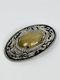 Vintage Agate Belt Buckle