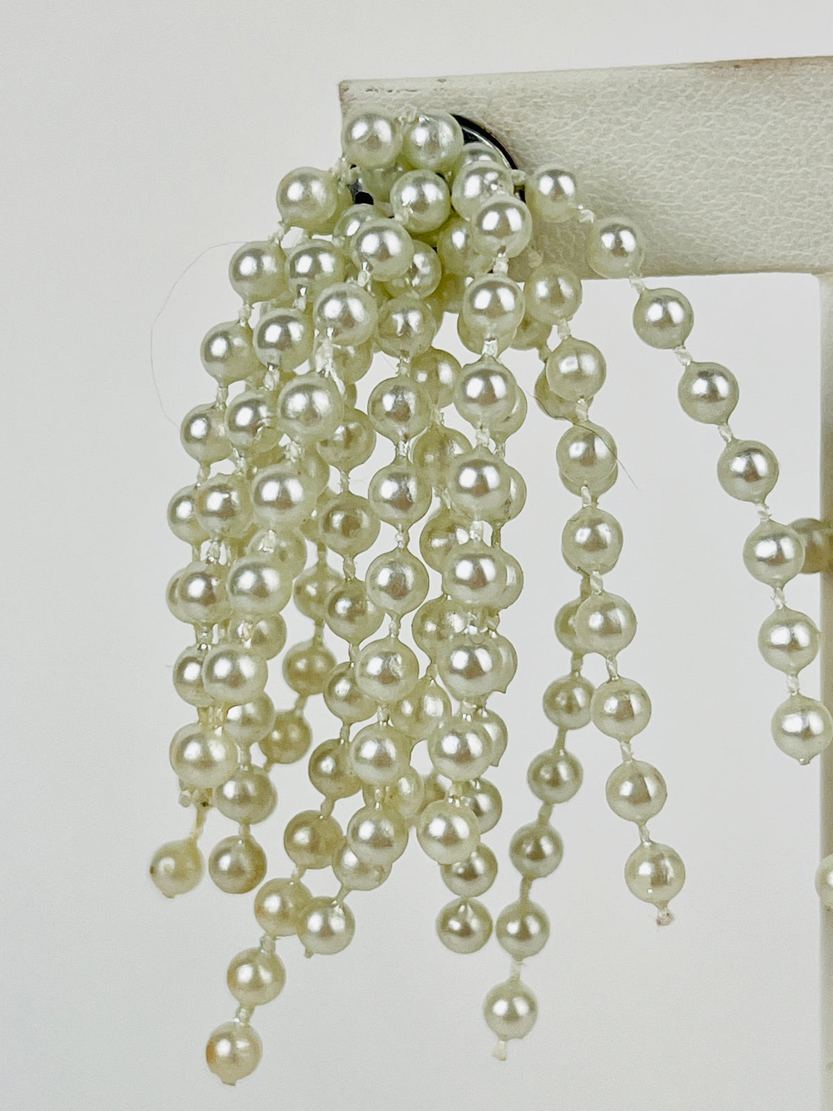 Vintage Faux Pearl Fringe Earrings