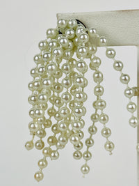 Vintage Faux Pearl Fringe Earrings