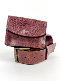 Vintage Leather Belt & Pouch by Streets Ahead