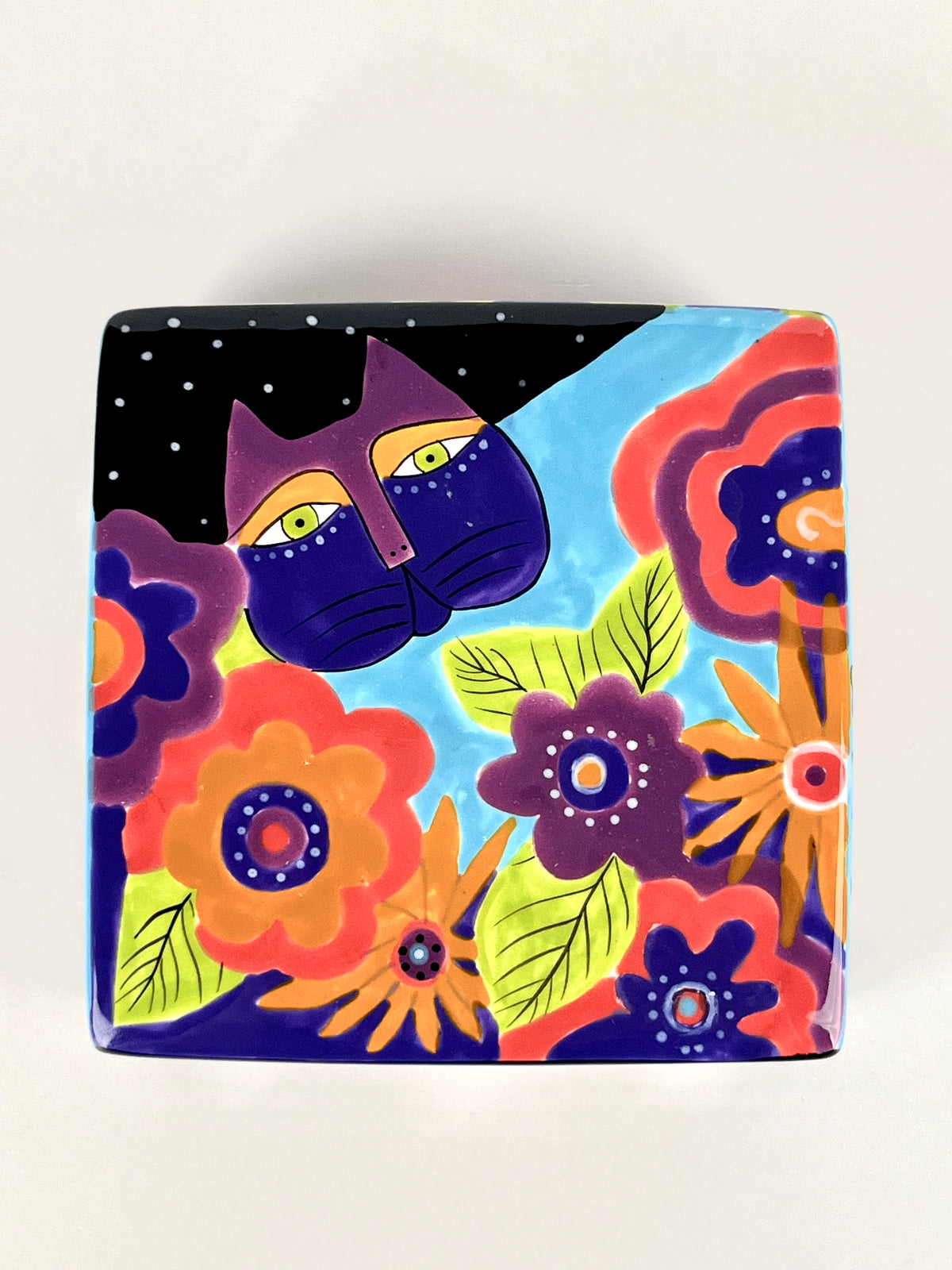 Vintage Laurel Burch Lidded Box