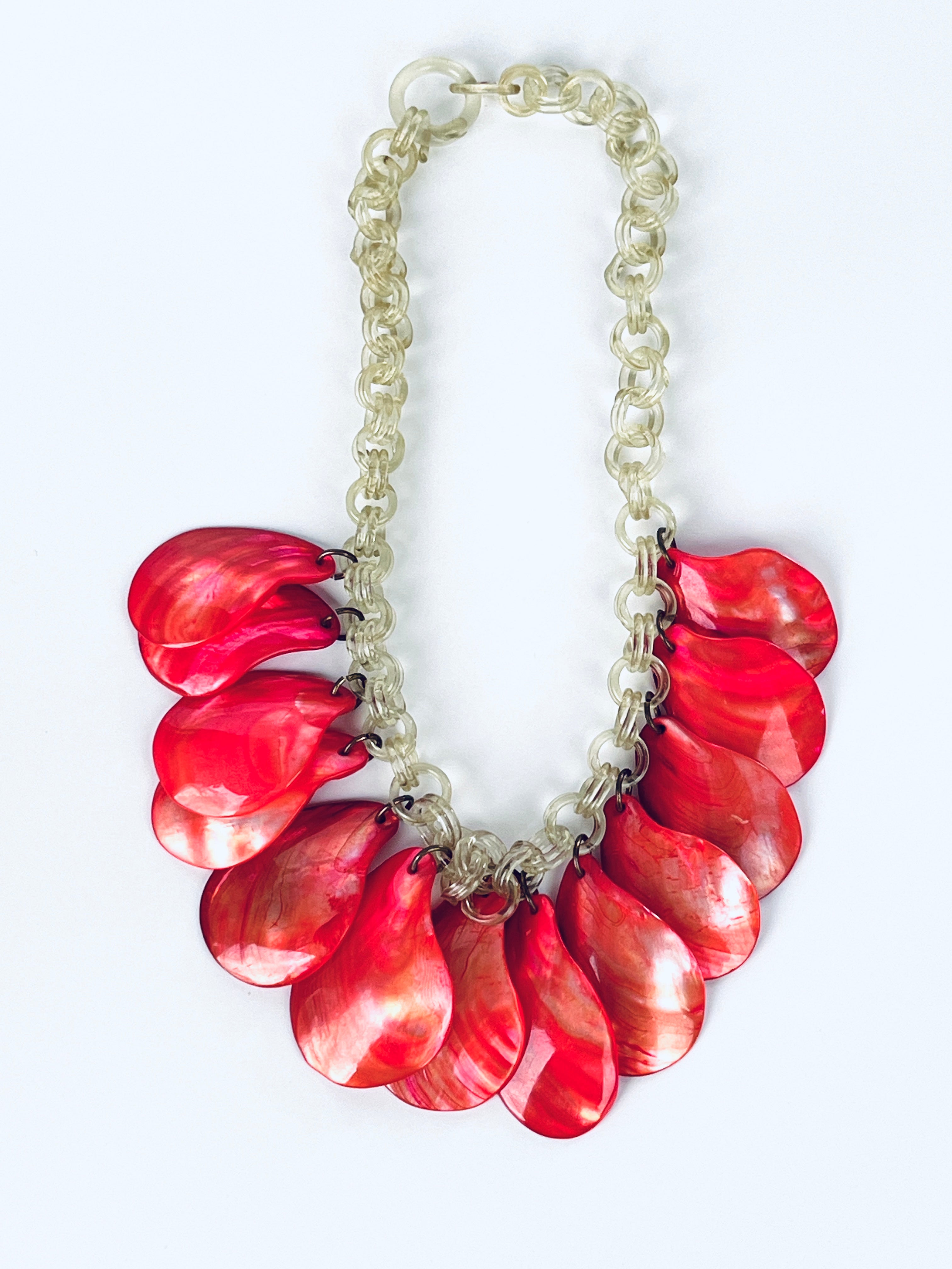 Vintage 1940s Shell & Celluloid Necklace – Dovetail