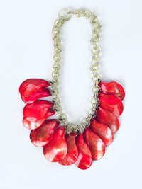 Vintage 1940s Shell & Celluloid Necklace