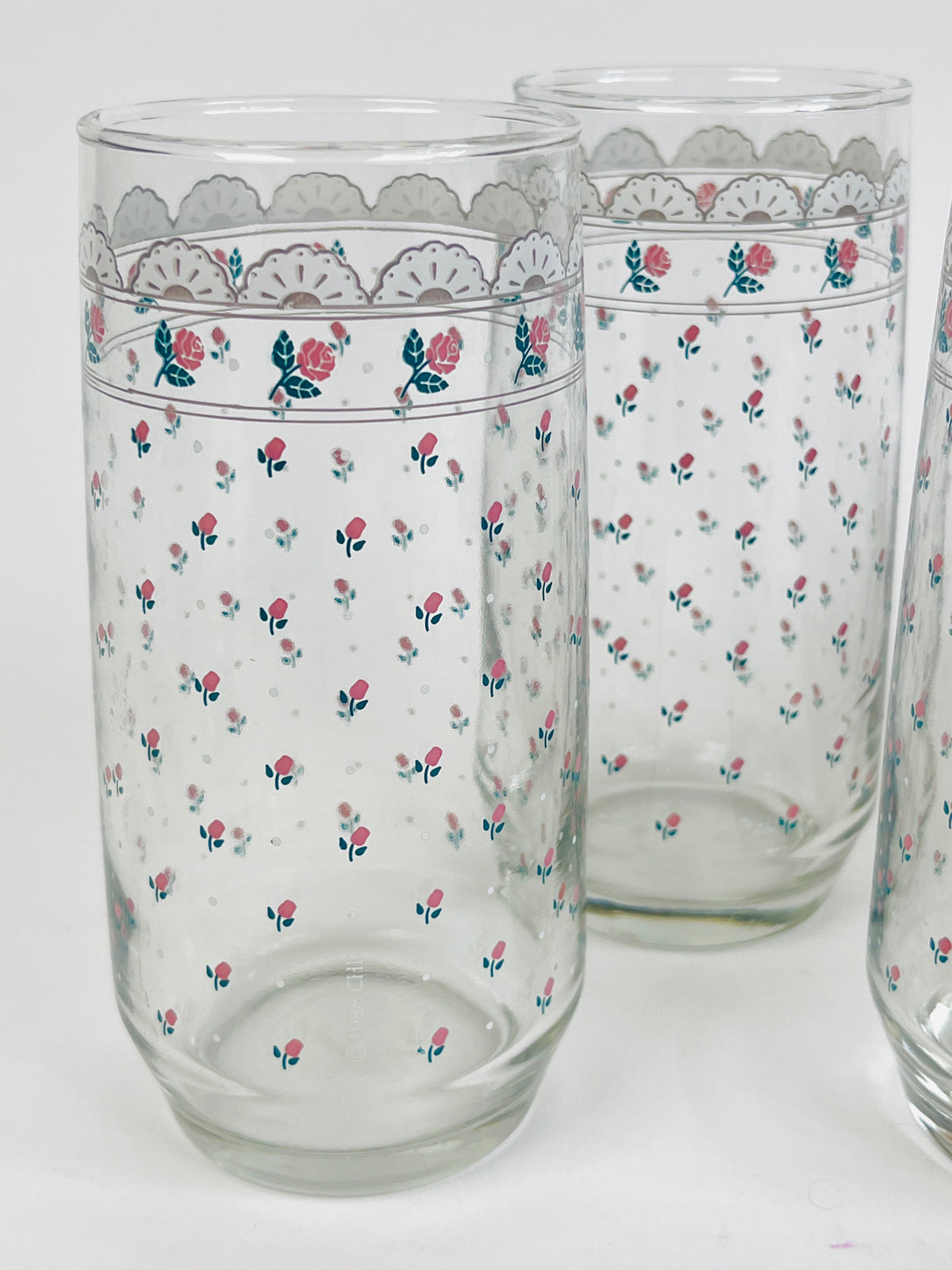 Vintage 1988 Rose & Lace Glasses