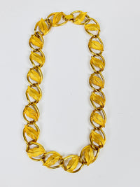 Vintage Gold Tone Leaf Necklace