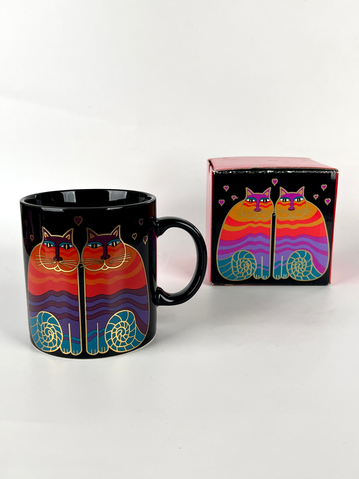 Vintage 80s Rainbow Cats Mug