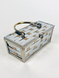 Vintage Woven Metal Box Purse