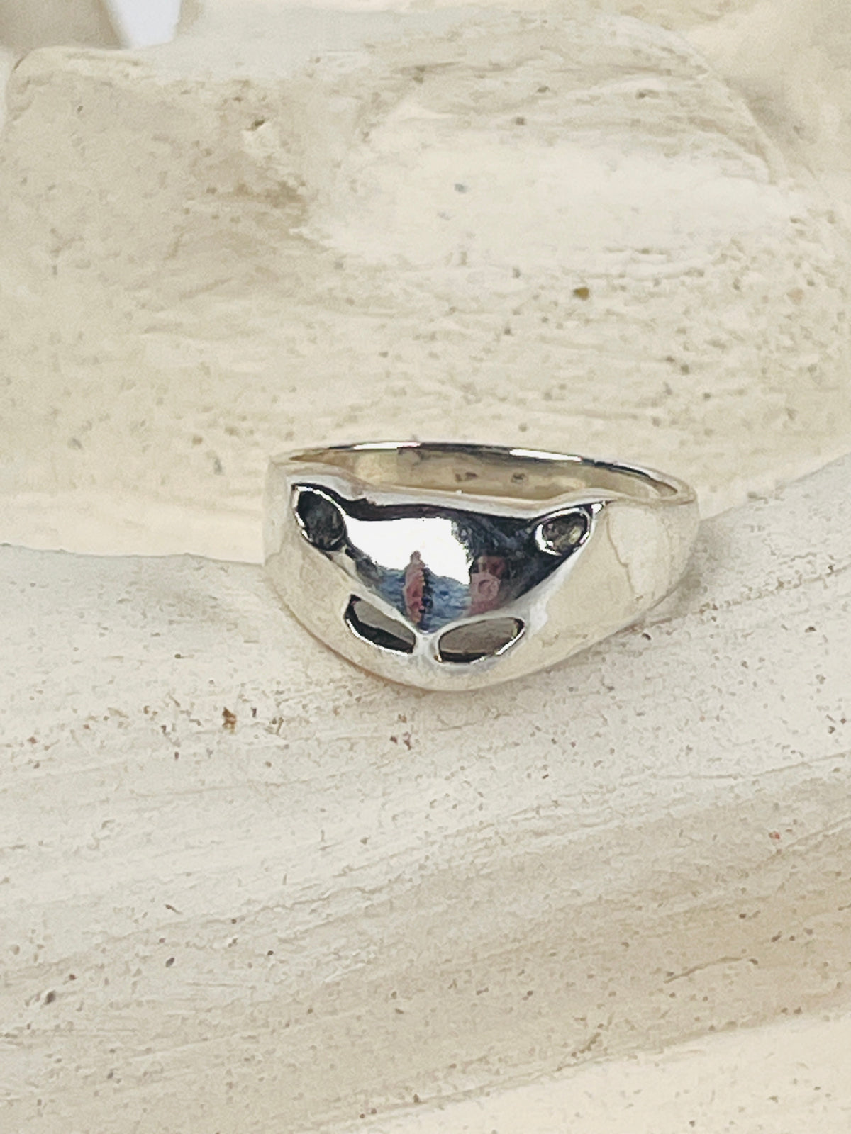 Vintage Sterling Cat Face Ring