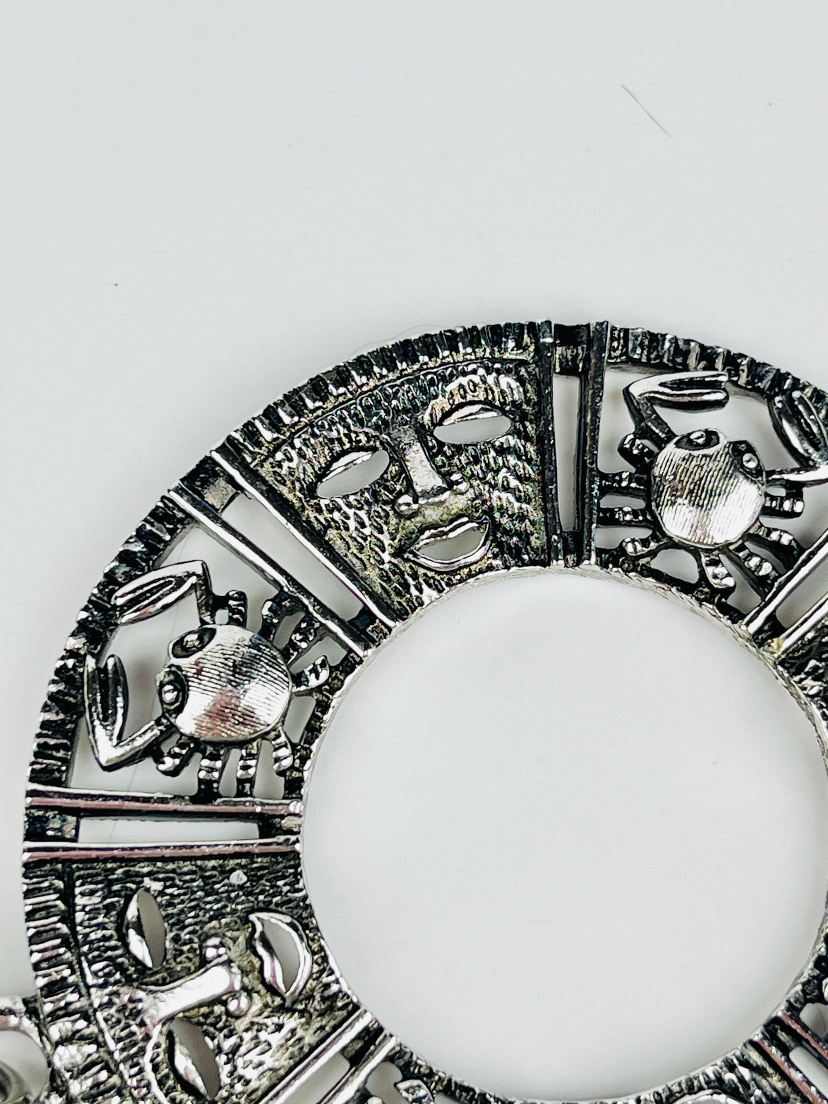 Vintage 1970s Cancer Crab Zodiac Necklace