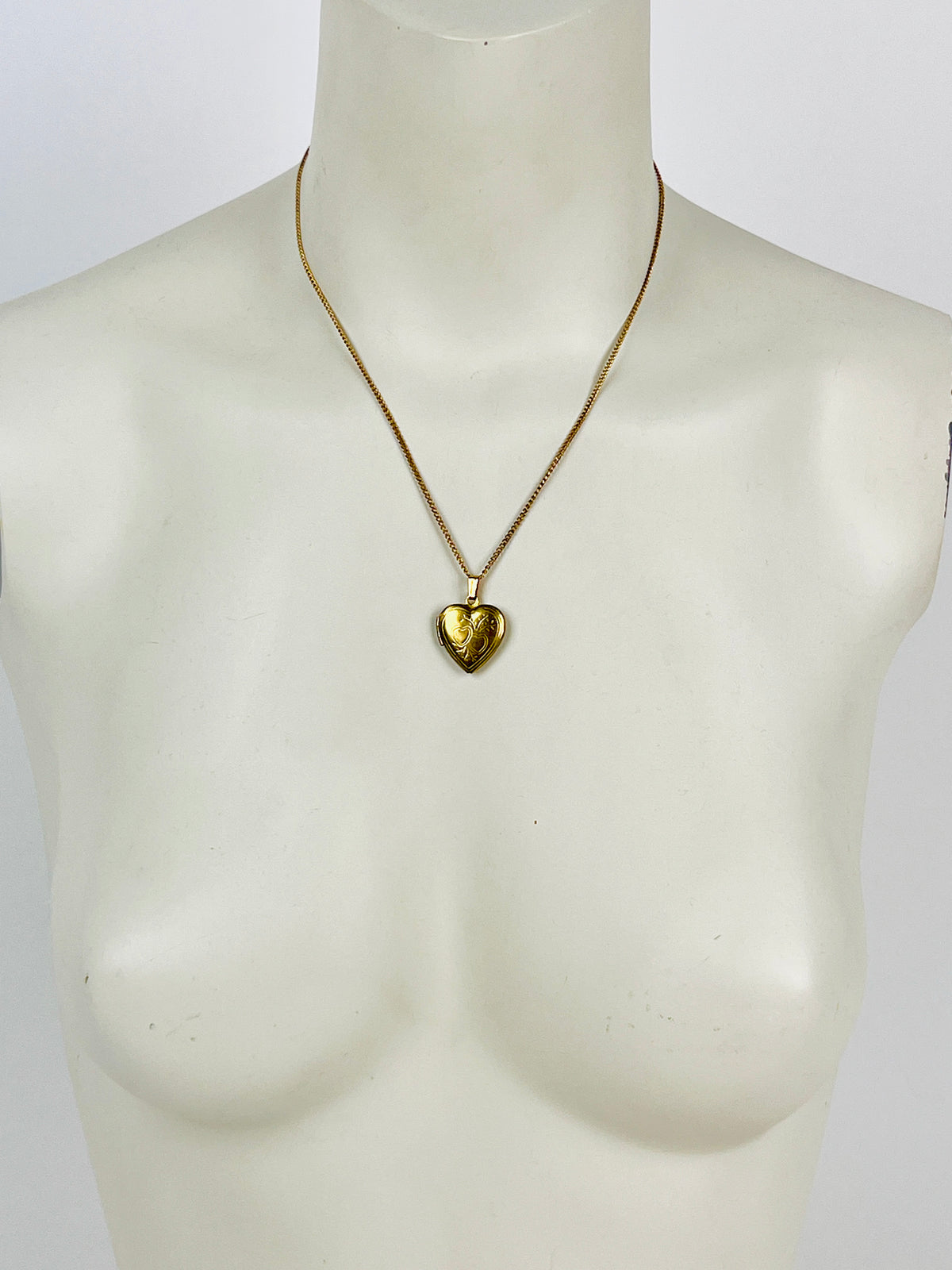 Vintage Heart-Shaped Locket - Brass
