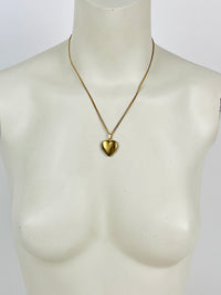 Vintage Heart-Shaped Locket - Brass