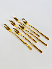 Vintage Gold-Plated Cocktail Forks
