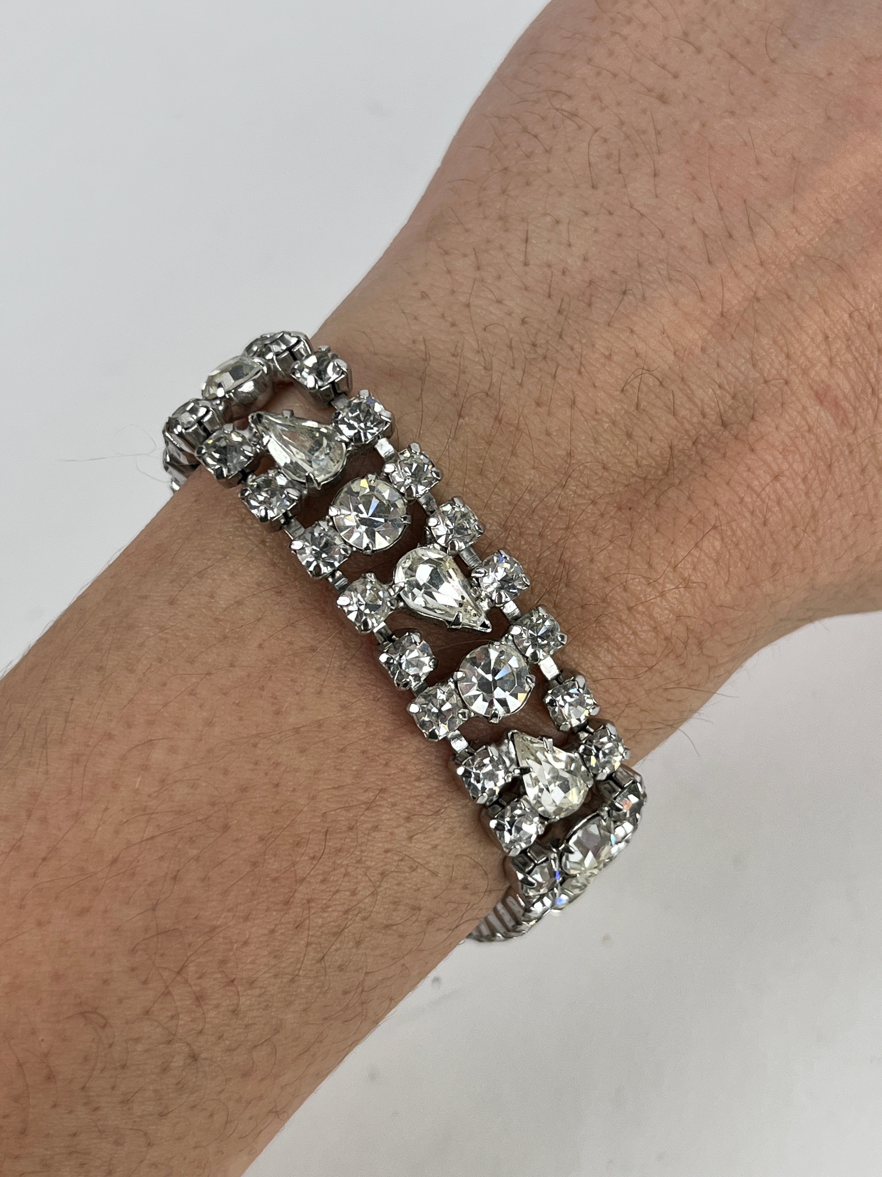 Vintage on sale rhinestone bracelet