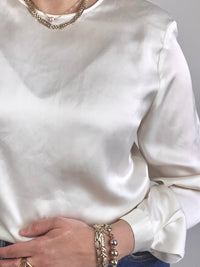 90s Vintage Satin Blouse