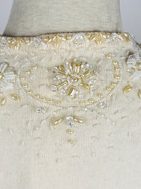 Vintage Beaded Angora & Wool Sweater