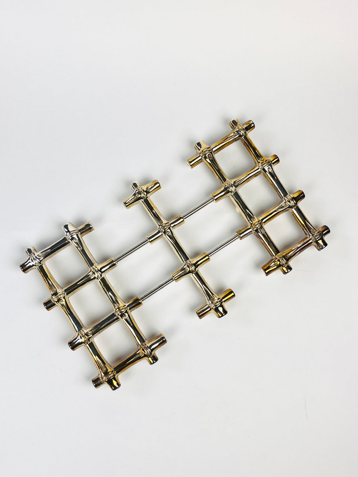 Vintage Expandable Faux Bamboo Trivet