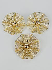 Vintage Filigree Brooch & Earrings Set by Emmons