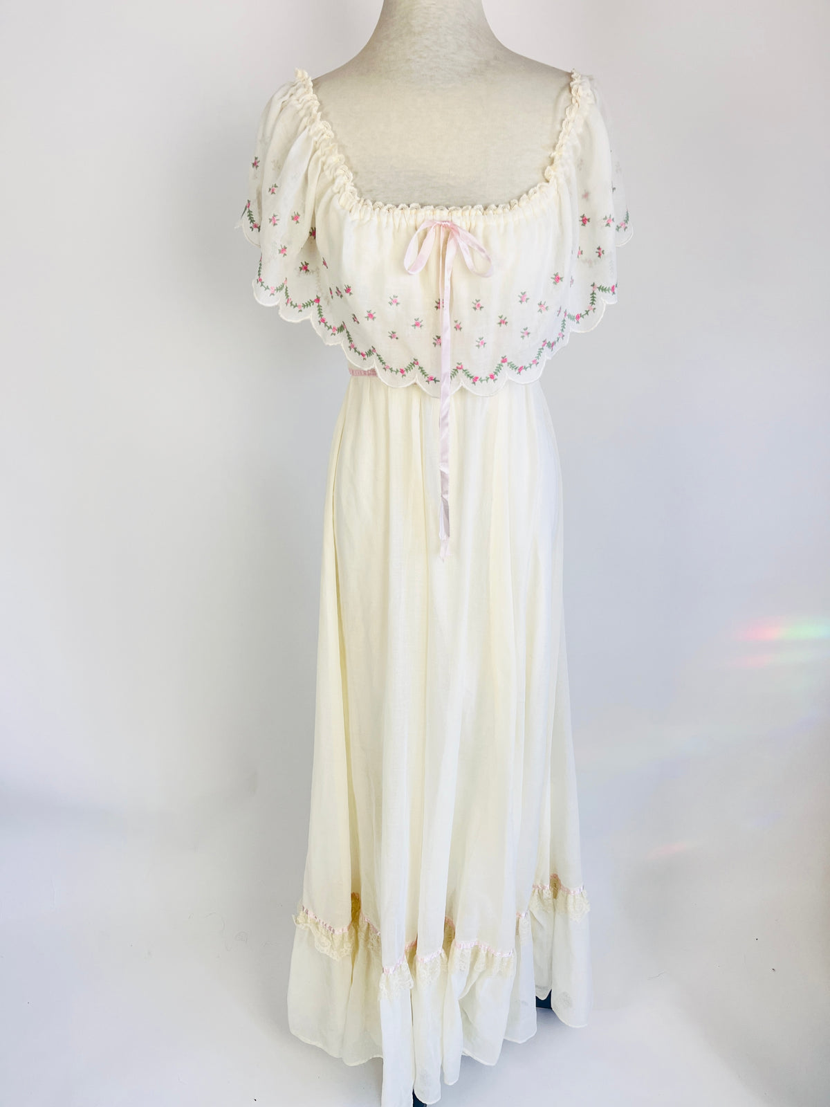 Vintage Gunne Sax by Jessica McClintock Floral Gauze Dress
