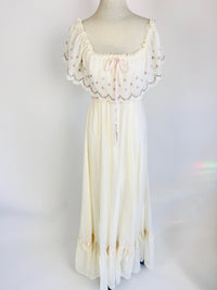 Vintage Gunne Sax by Jessica McClintock Floral Gauze Dress
