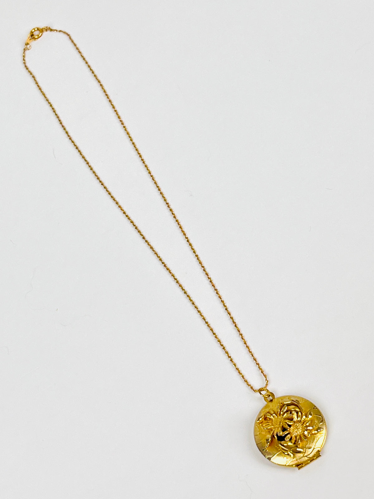 Vintage Sculptural Floral Locket