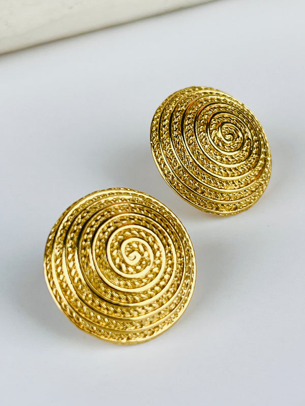 Vintage Coiled Rope Earrings