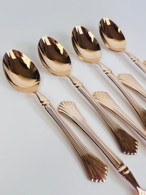 Vintage Towle Rosey Gold Flatware Set