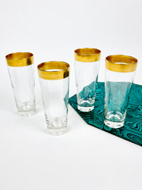 RARE 22k Gold-Plated Dorothy Thorpe Highballs, 4pc