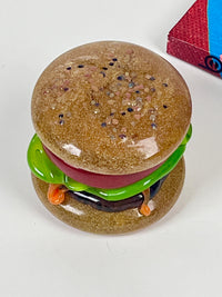 Vintage Pop Art Blown Glass Cheeseburger