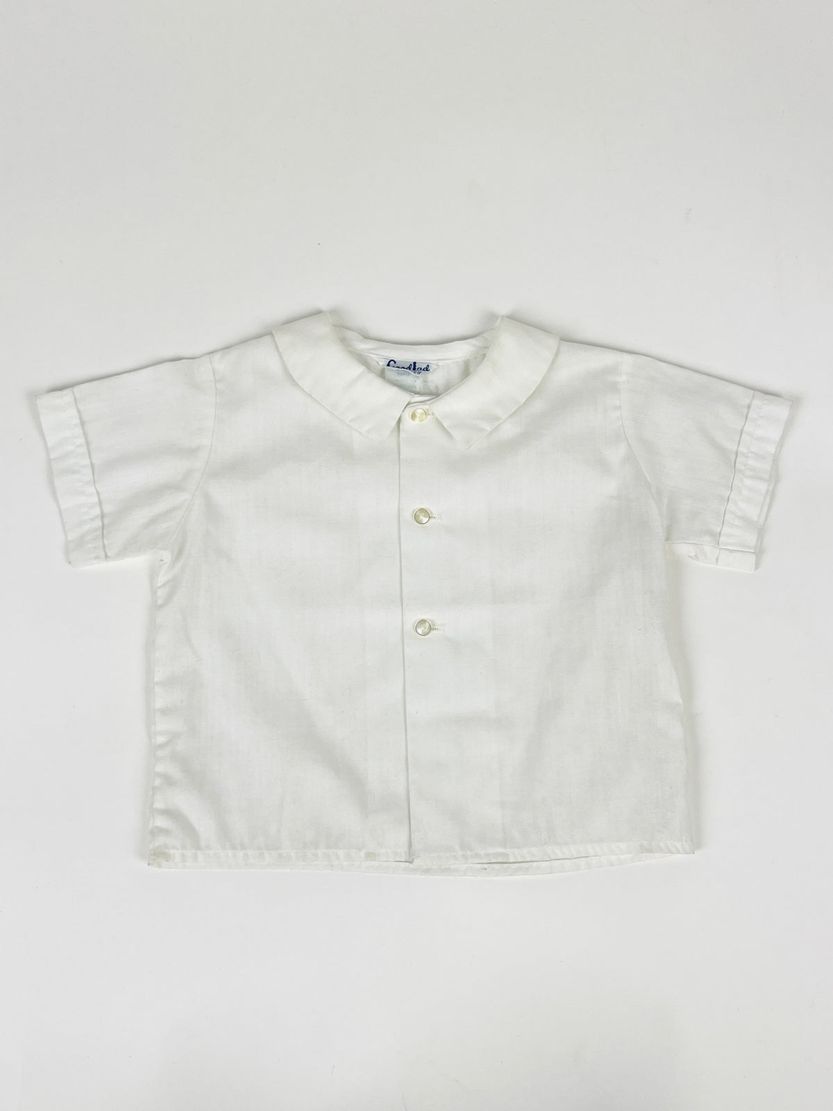 Vintage White Collared Baby Shirt
