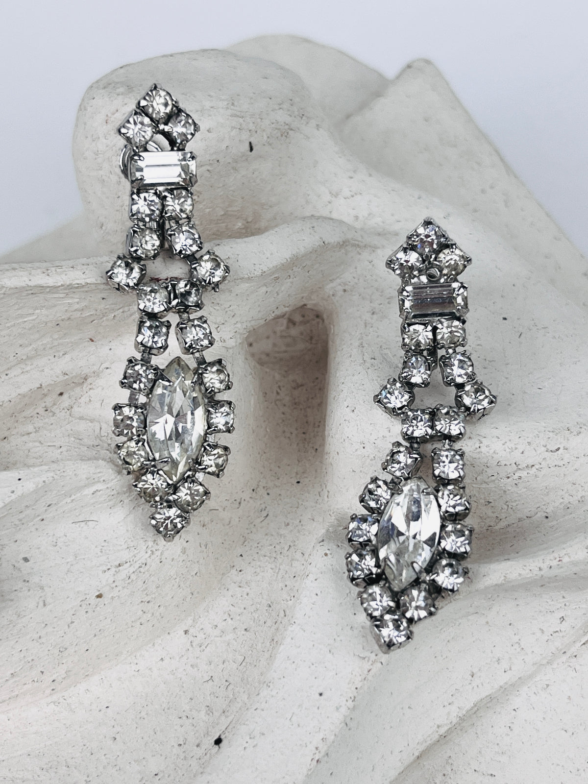 Vintage Rhinestone Drop Earrings