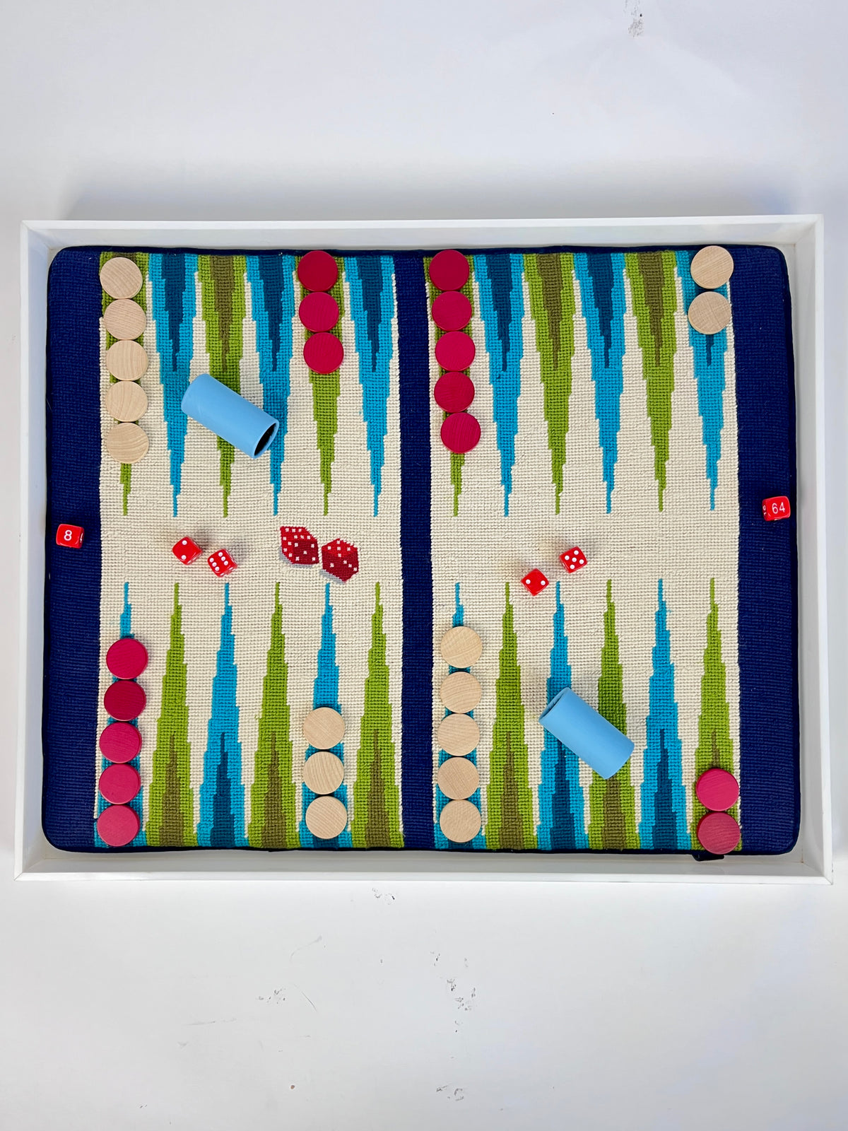 Jonathan Adler Needlepoint Backgammon Board