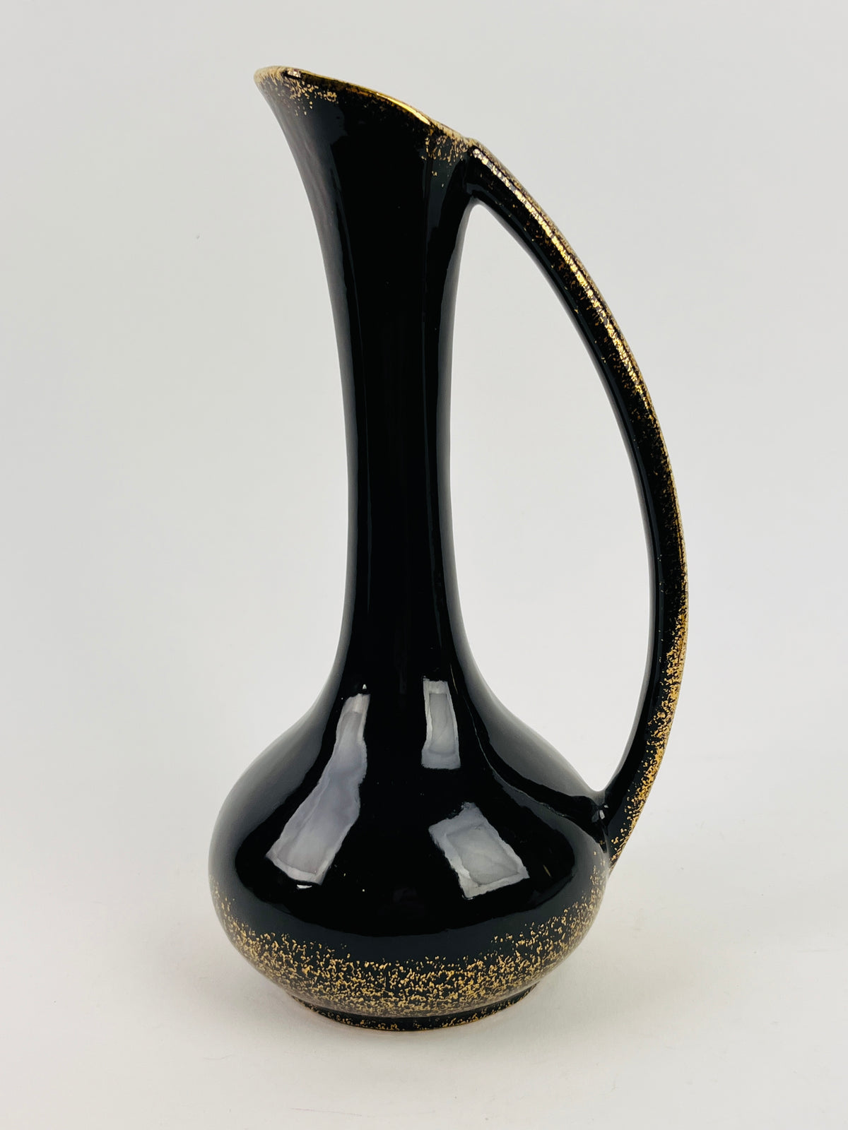 Vintage Gold-Plated Porcelain Vase