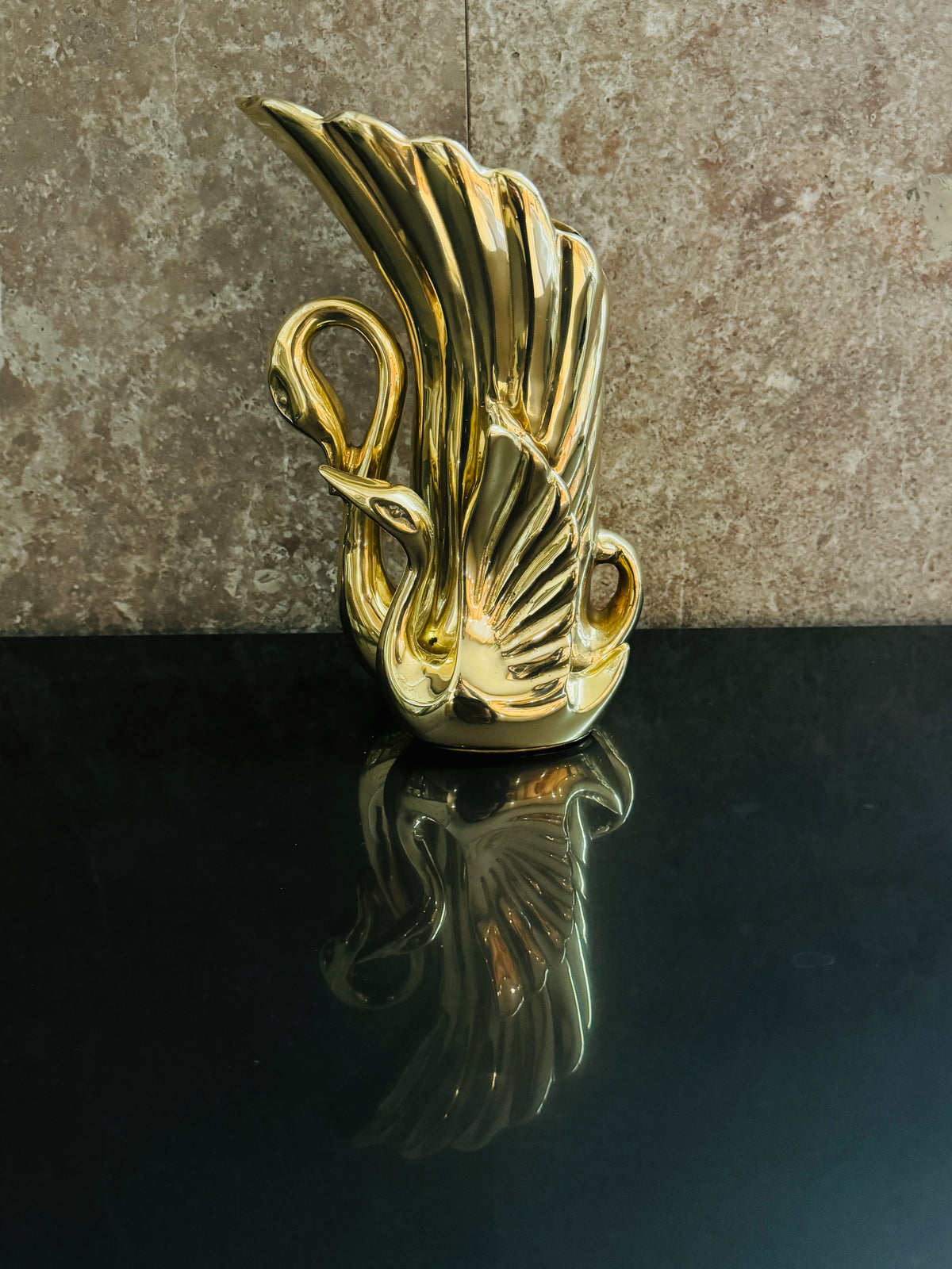 Brass Swan Vase by Frederick Cooper Chicago