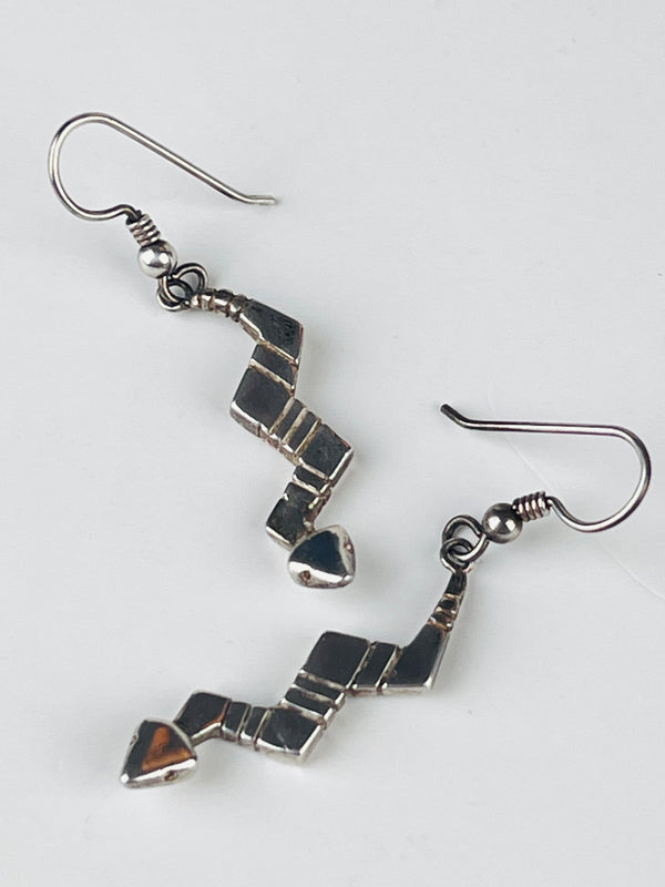 Vintage Sterling Snake Earrings