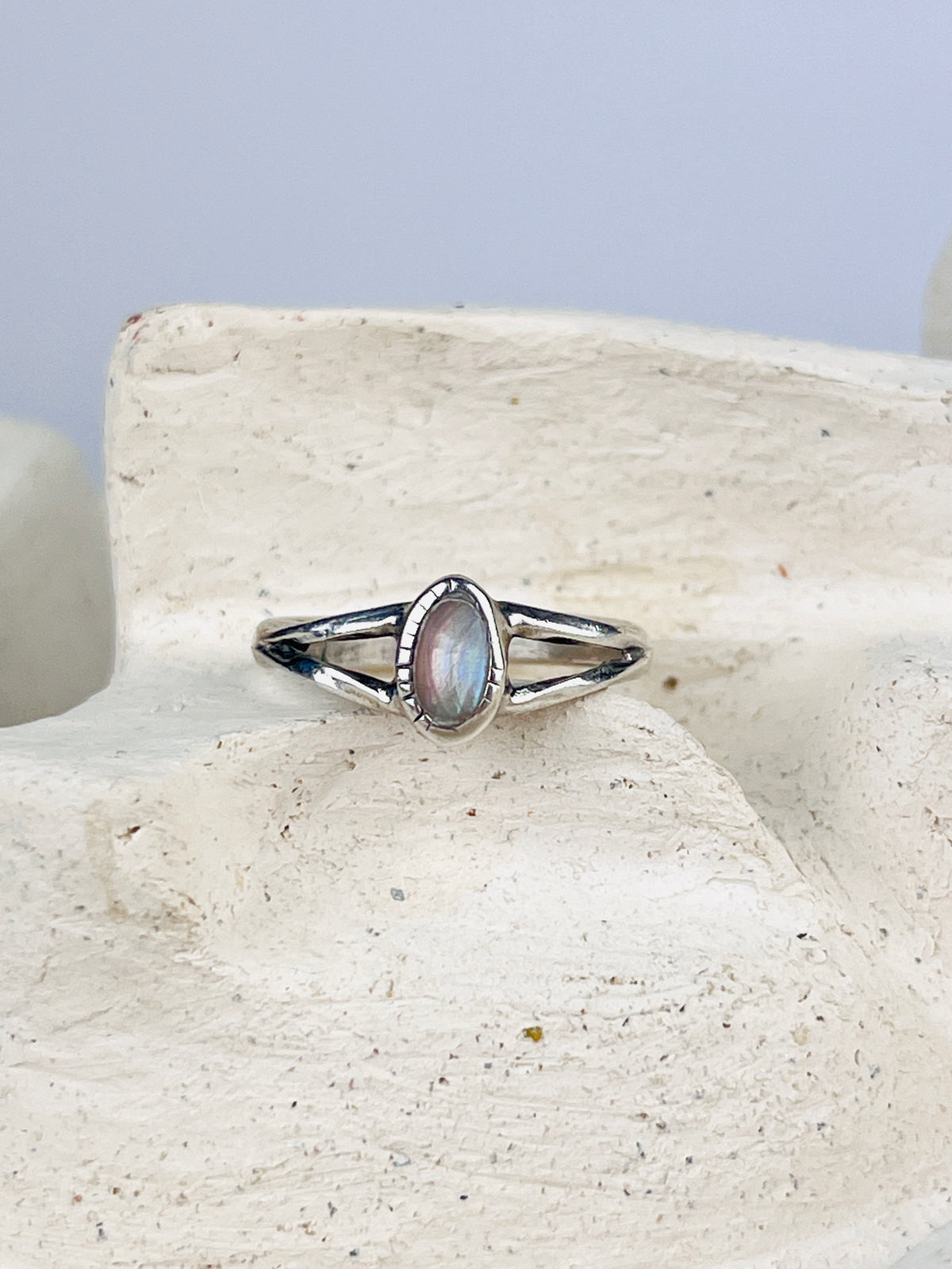 Sterling Mother of Pearl Ring