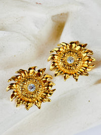 Vintage Sunflower Earrings