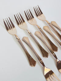 Vintage Towle Rosey Gold Flatware Set