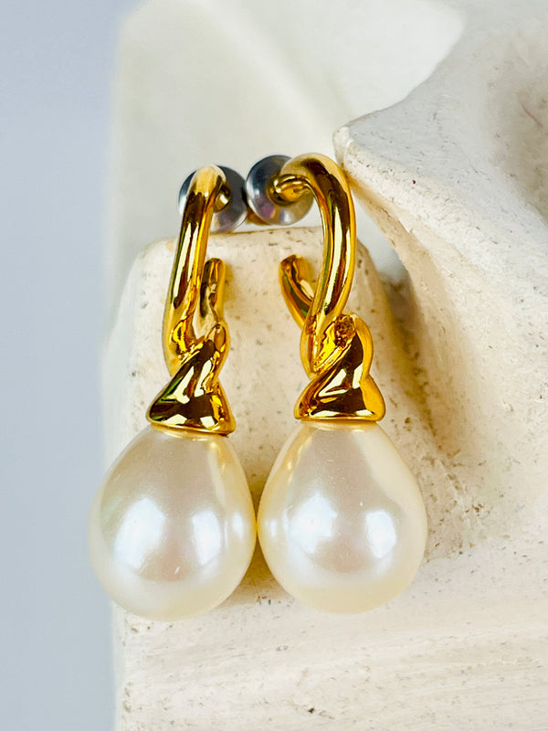 Vintage Faux Pearl Earrings by Carolee