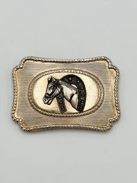 Vintage Horse & Horseshoe Belt Buckle