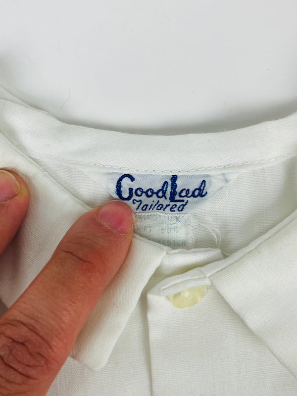 Vintage White Collared Baby Shirt