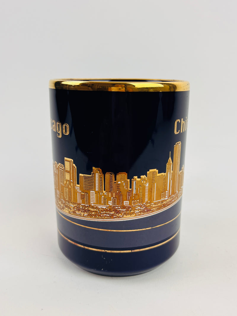 Vintage 22k Gold Plated Chicago Mug by Culver
