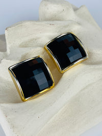 Vintage Faceted Square Earrings