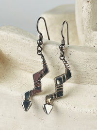 Vintage Sterling Snake Earrings