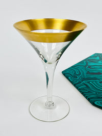 RARE 22k Gold-Plated Dorothy Thorpe Cocktail Glasses, 4pc