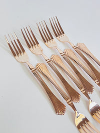 Vintage Towle Rosey Gold Flatware Set