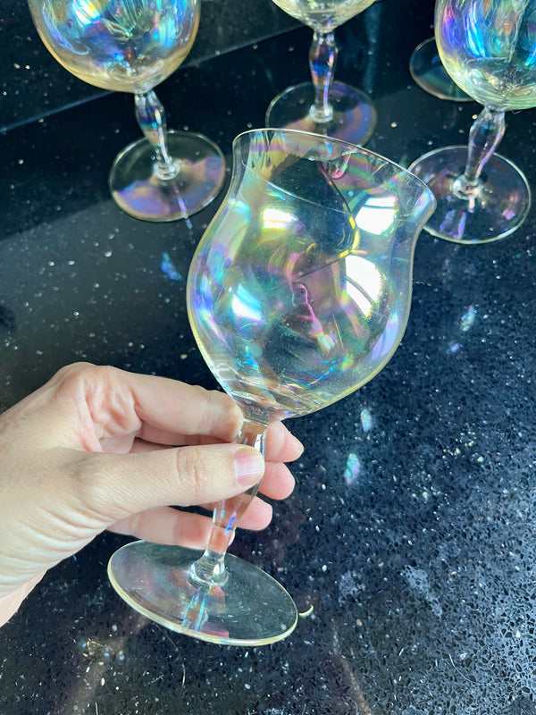 Vintage Iridescent Stemware