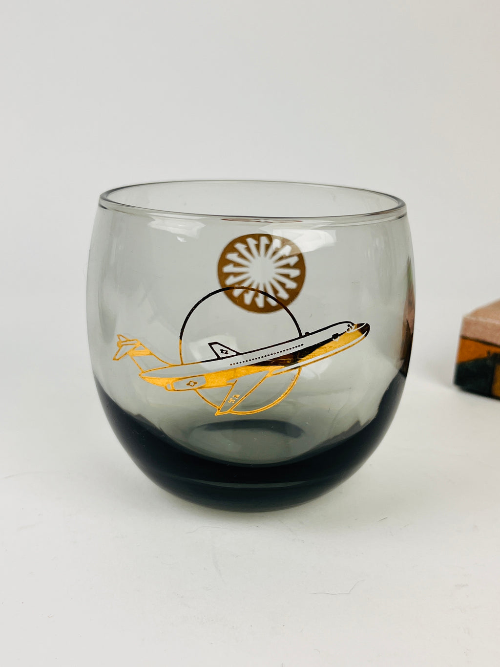 Vintage Smoked Airplane Glasses